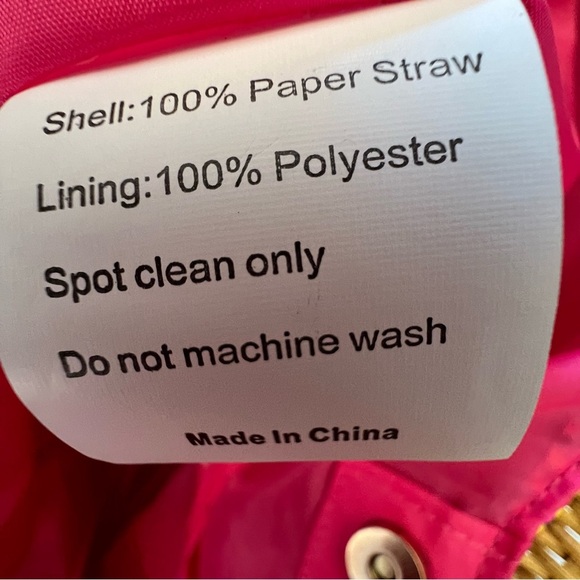 Shiraleah Chiara Chicago Bright Multi Color Tote Paper Straw Bamboo Handle Purse - Picture 2 of 7